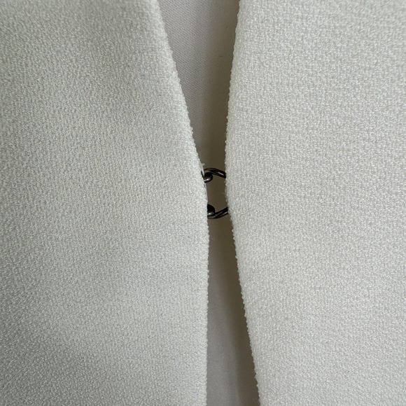 Halogen Blazer Womens Small Petite White Bell Sleeve Open Front Office Jacket - Picture 5 of 12